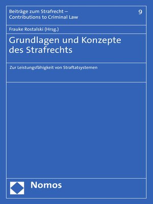 cover image of Grundlagen und Konzepte des Strafrechts